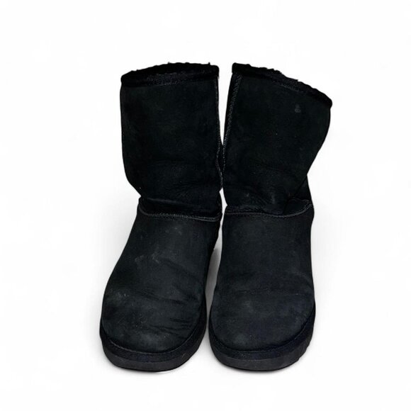 AUTHENTIC Black Short Suede Ugg Boots - Picture 3 of 5
